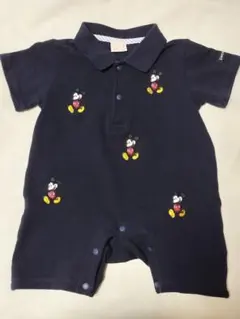 petit main【Disney】ミッキー ポロ襟カバーオール ロンパース
