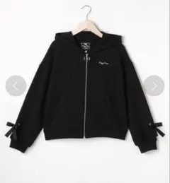 大人気！MezzoPianoメゾピアノ黒 ジップアップパーカー L 160