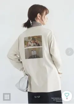 映画 シャイニング バックプリント 長袖 Tシャツ ロンTべージュのサムネイル