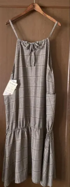 新品 しますた チェック柄 ジャンパースカート 2way