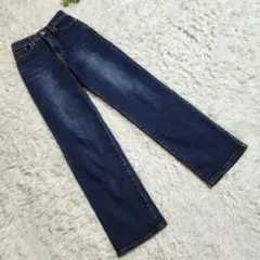 INDIMARK インディマーク 美品 Y2K ハイライズ ワイドデニム S濃紺のサムネイル