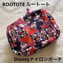 ROOTOTE ルートート/Disneyミッキーとミニーのナイロンポーチ　ピンク