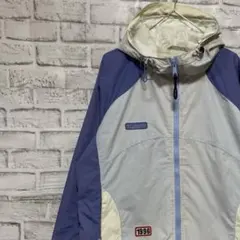 コロンビア　マウンテンパーカー　ブルーレディースL ロゴ刺繍アウトドア0213