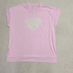 アンドラブ　ピンク ハートレース 半袖Tシャツ★美品のサムネイル