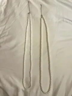 ホワイトパールネックレス2本セット