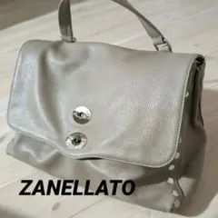未使用✨ ザネラート　ポスティーナ　L　ショルダーバッグ　シボ　2way　大容量 zanellato-002_01.jpg