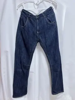 《LOWRYS FARM サイズL》ダークブルー テーパードデニム