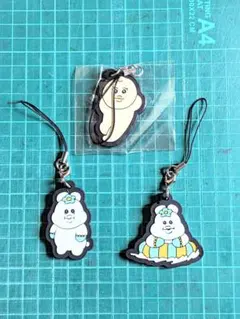 んぽちゃむ きみまろ ラバーストラップ3点セット おぱんちゅ 우사기