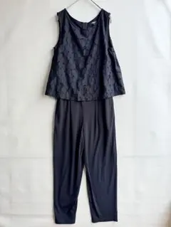 ユニクロ　レディース レースオールインワン　M ブラック サロペット