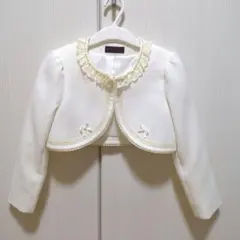 ホワイトドレスジャケットサイズ120　発表会　入学式に！