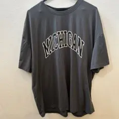 SHEIN MICHIGANプリント グレーTシャツ L