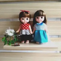 ソランちゃんレミンちゃんメルちゃん　エルサ☆ミニーちゃん風ドレス2着セット⑧のサムネイル
