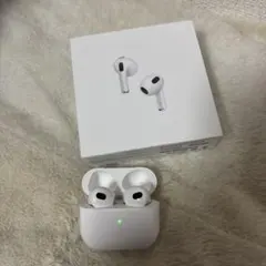 【箱付き】【美品】AirPods3本体 ホワイト 充電ケース付き