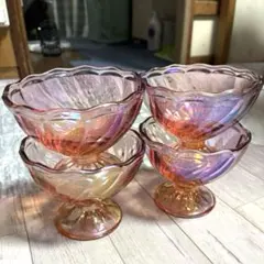 レトロ　デザートカップ　4個のサムネイル