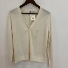 UNIQLO エクストラファインメリノ Vネック カーディガン L