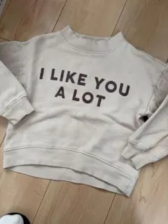 I LIKE YOU A LOT トレーナー ベージュ bloom