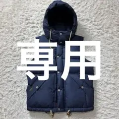 極美品 ポロラルフローレン ダウンベスト フード 2way ネイビー