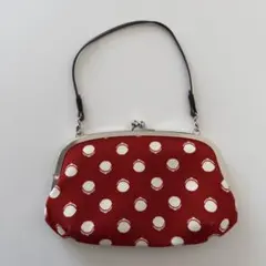 あやのこうじ　AYANOKOJI がま口財布 赤　水玉のサムネイル