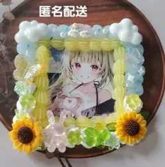 【さくら様専用】ホイップデコ コースターサイズ 硬質カードケース 夏空ひまわり