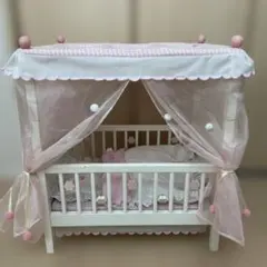 マザーガーデン　人形用 天蓋付きベッド木製ベッド　メルちゃんのサムネイル