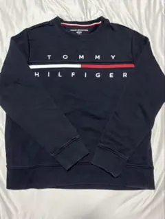 【TOMMY HILFIGER】ネイビー トレーナー Lサイズ