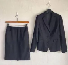 パーソンズ スカートスーツ 9 W66 黒 就活 2ボタン 春秋 DMW