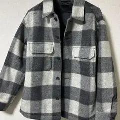 グレーホワイト チェックジャケット