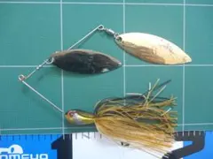 がまかつ　名称不明スピナーベイト　カラー名不明（キンクロ）