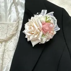 コサージュ　卒業式　入学式　ハンドメイドコサージュ　バラのコサージュ