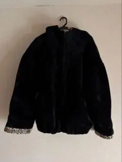 80s USA製 レオパード柄ファージャケット