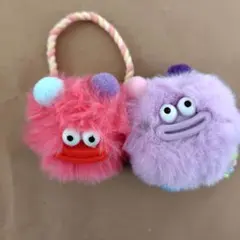 ソーセージリップモンスター　モコモコヘアゴム　セット