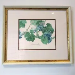 野澤奈緒子 画家 水彩画 花瓶に入った果実 ゴールドフレーム - メルカリ
