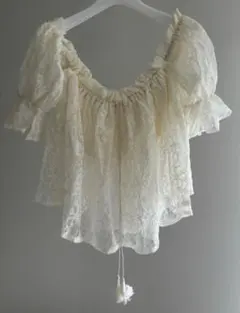 【新品】searoomlynn　レースオフショルトップス　ホワイトのサムネイル