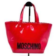 MOSCHINO モスキーノ エナメル小 レッドトートバッグのサムネイル