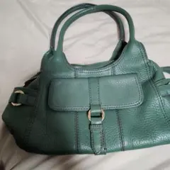 コールハーン　グリーンレザー ハンドバッグ
