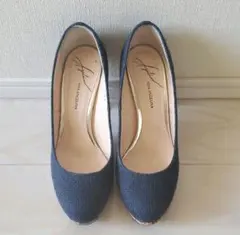 超美品 ほぼ未使用 M 23 パンプス ネイビー 夏のサムネイル