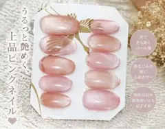 うるうるネイルチップ 微粒子ピンクマグネット　韓国　ワンホン ガーリー