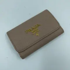 PRADA プラダ キーケース レザー ピンクベージュ