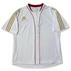 【激レア】アディダスプロフェッショナル ベースボールシャツ 金刺繍 Y2K O