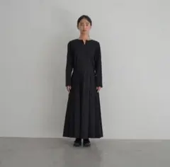 foufou THE DRESS #02 ランデブービッグタックワンピース 黒のサムネイル