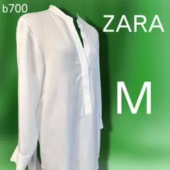 ZARA チュニック　ワンピース　ブラウス　M 白