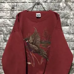 希少 TULTEX スウェット USA製 ビッグロゴ トレーナー バード 鳥