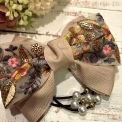 ♡紅茶♡インド刺繍リボン ヘアゴム パールチャーム付き10点おまとめ ⑯一点物♡♡インド刺繍リボン ヘアゴム パールチャーム付き - メルカリ