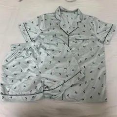 GU さくらんぼ サテン パジャマ グリーン M