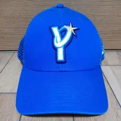 【横浜DeNAベイスターズ】ビジター用キャップ_青 メッシュキャップ