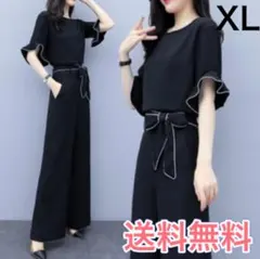 レディース　パンツスーツ　ドレス　セットアップ　フォーマル　リボン　XL