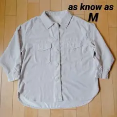 as know as コーデュロイジャケット　オーバーサイズ　ベージュ　春秋のサムネイル