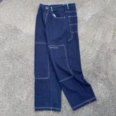 GAPBAGGY CARPENTERヒッコリーストライプ デニムパンツ31/30 - メルカリ