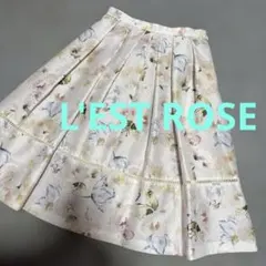 L'EST ROSE レストローズ ロング フレアー スカート フラワー 花柄のサムネイル