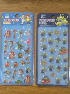s*m様 ☆お得☆トイ・ストーリー リトルグリーンメンぷくぷくシール 2シートセ